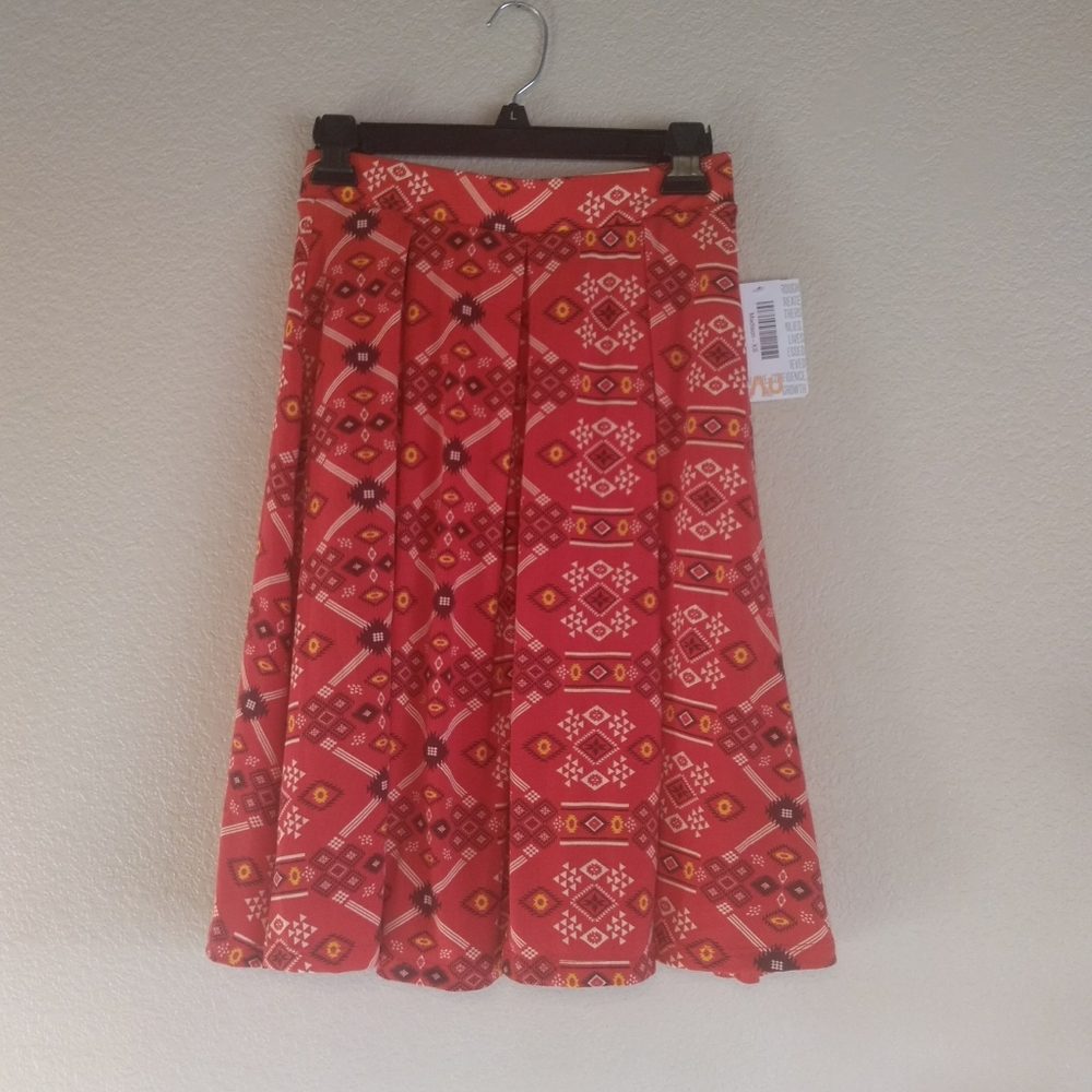 Lularoe XS Monroe Pleated Skirt